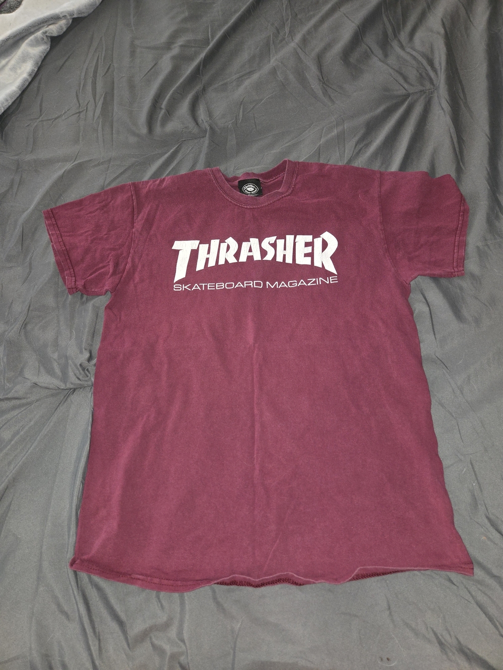 Thrasher Skateboard Magazine T-Shirt Size M - Maroon Streetwear Tee